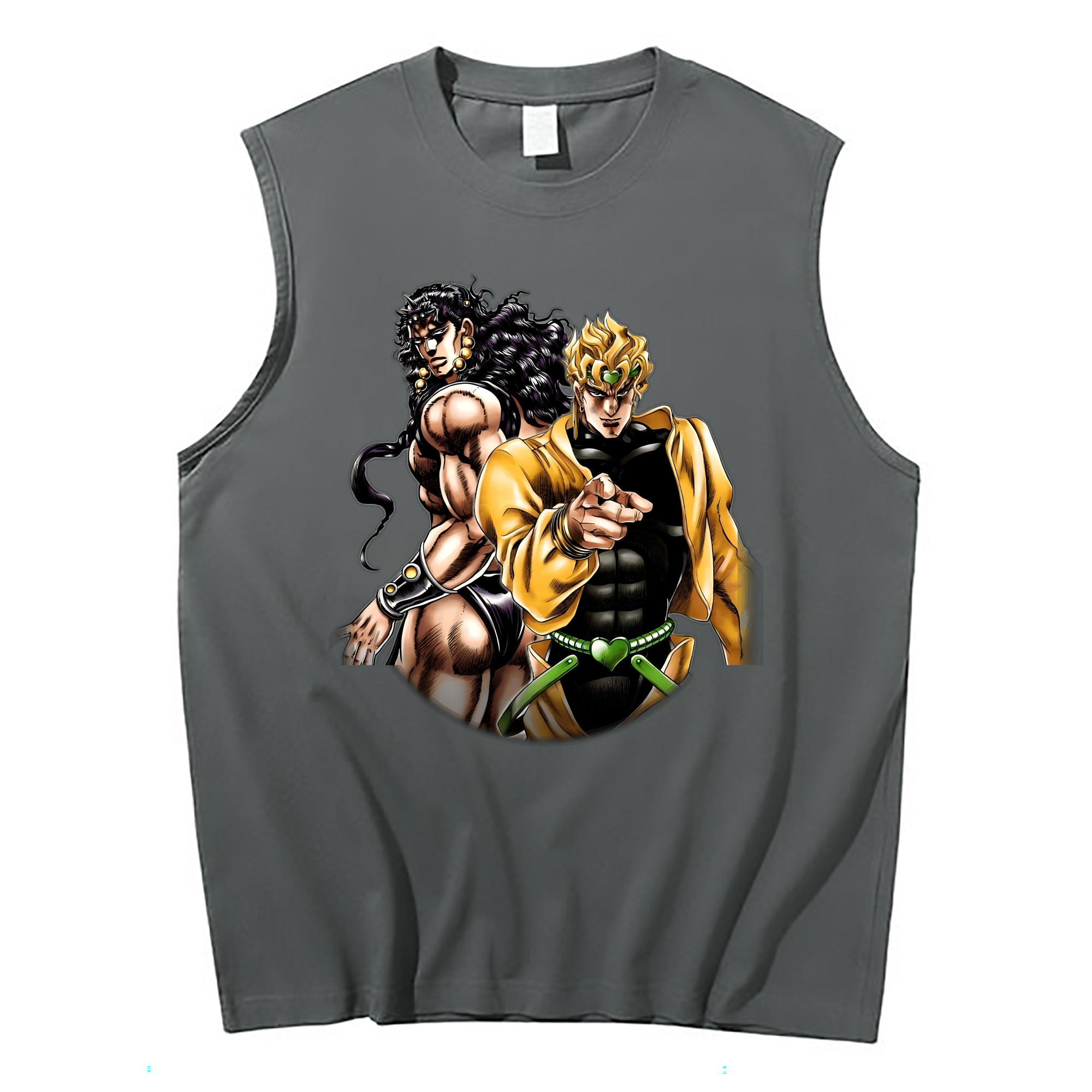 （画像用） ジョジョの奇妙な冒険 ディオ?ブランドー JoJo's Bizarre Adventure Dio Brando コットン100％タンクトップ（フロントプリント）